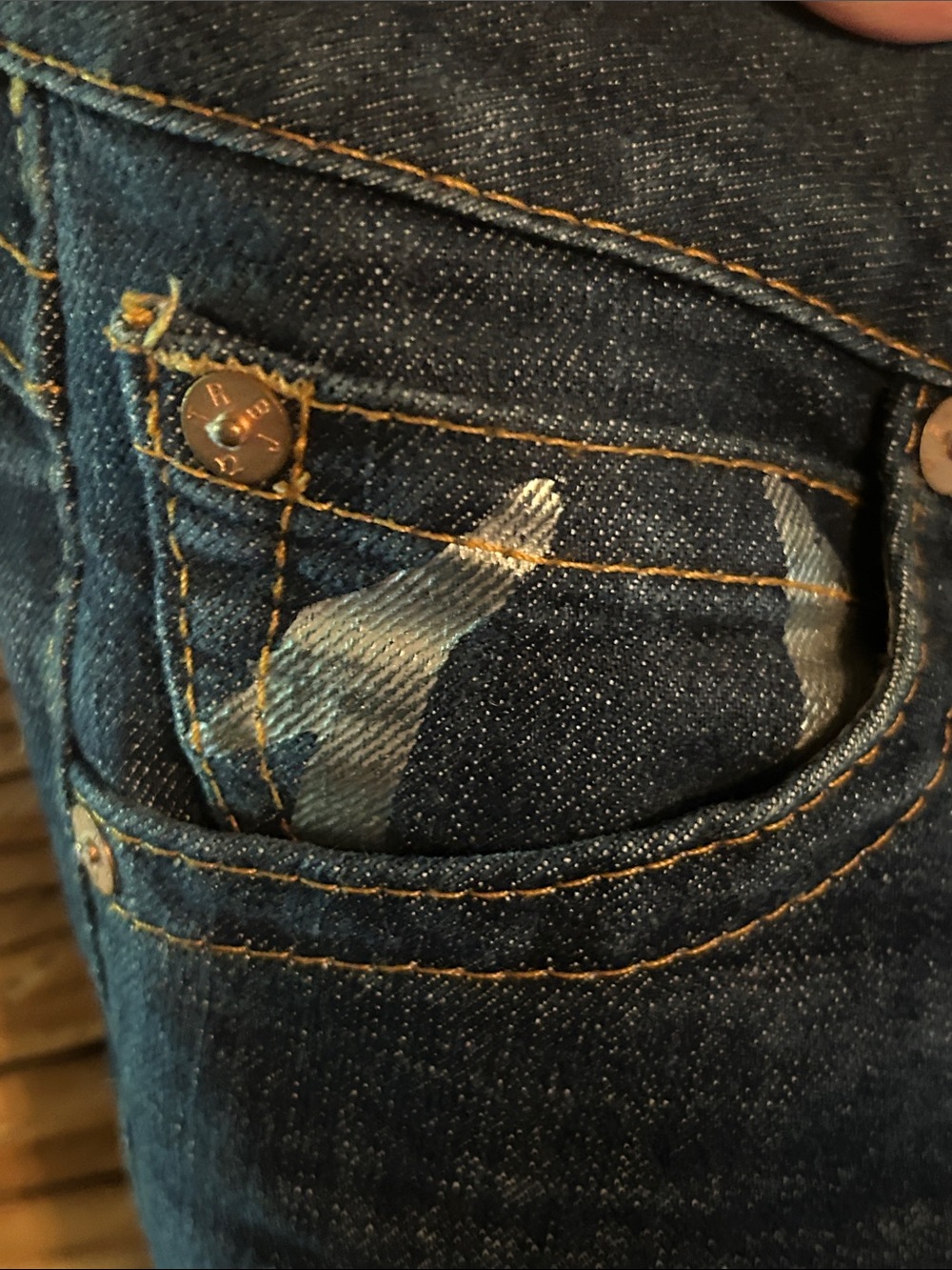 True Religion Dark Indigo Flare Jeans - Picture 4 of 14